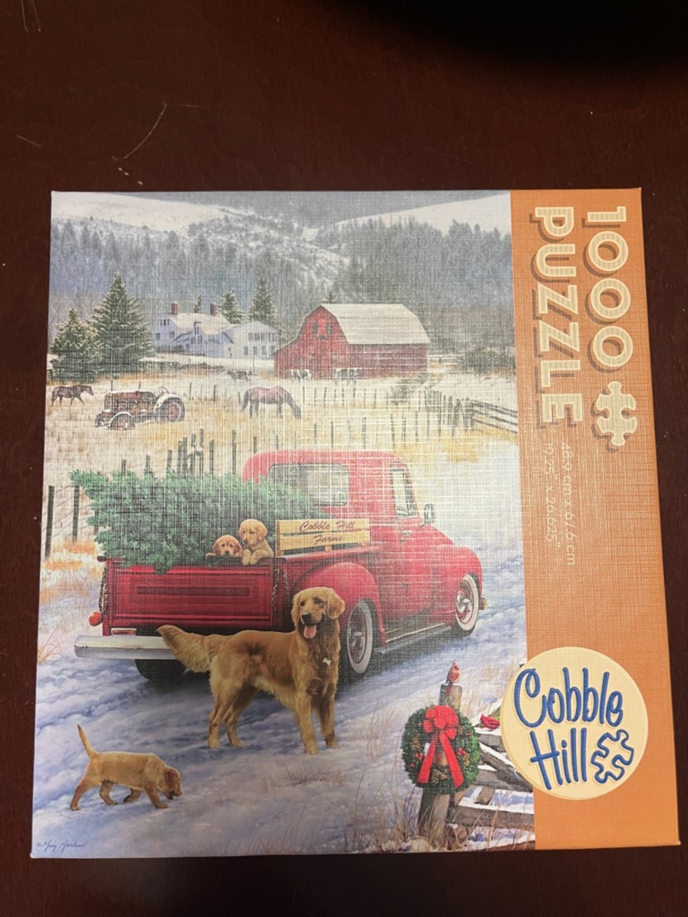 Cobb Hill by New Balance Golden Retriever Farm Puzzle - Red Truck